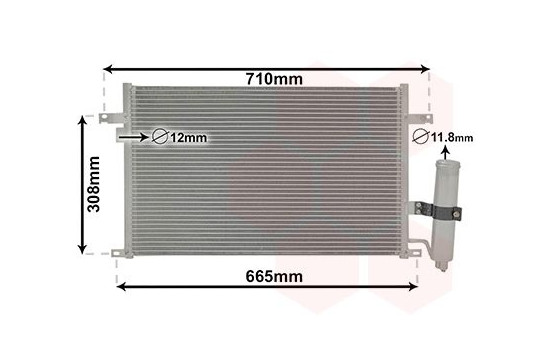 Condenser, air conditioning 81005056 International Radiators, Image 2