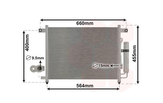 Condenser, air conditioning 81005061 International Radiators, Image 2