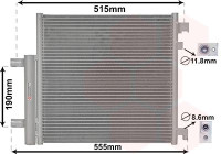 Condenser, air conditioning 81005140 Van Wezel