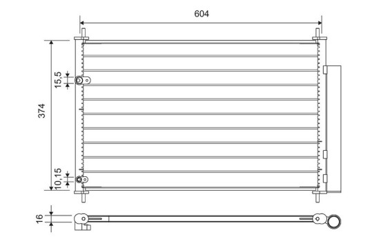 Condenser, air conditioning 812654 Valeo