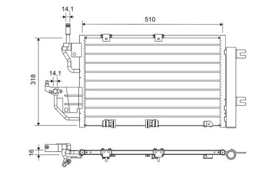 Condenser, air conditioning 812656 Valeo