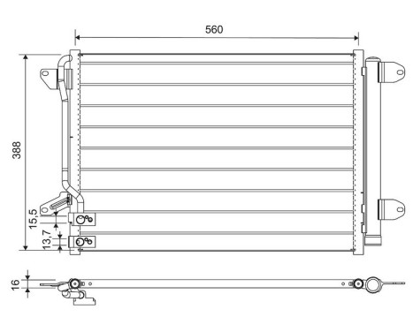 Condenser, air conditioning 812665 Valeo