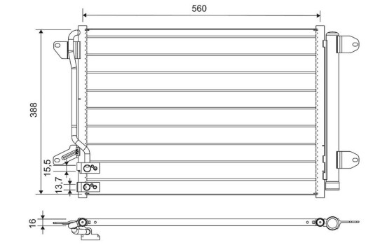 Condenser, air conditioning 812665 Valeo