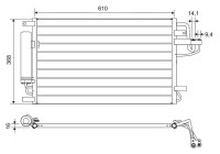 Condenser, air conditioning 812716 Valeo