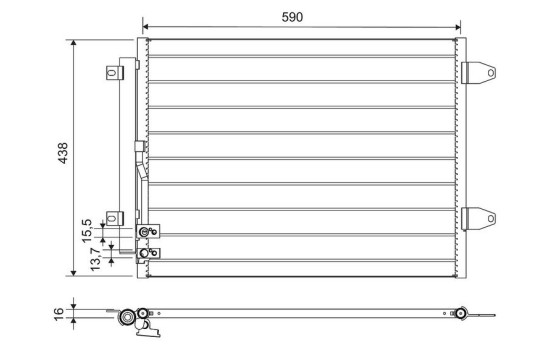 Condenser, air conditioning 812749 Valeo