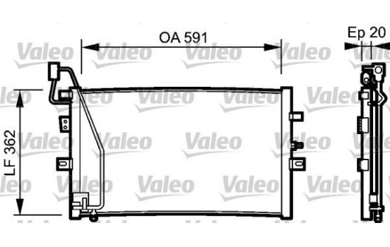 Condenser, air conditioning 814000 Valeo
