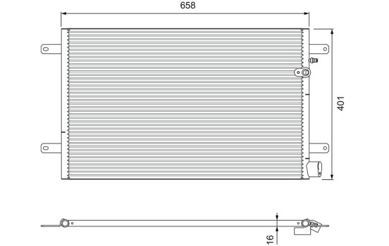 Condenser, air conditioning 814004 Valeo, Image 2