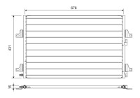 Condenser, air conditioning 814007 Valeo