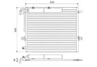 Condenser, air conditioning 814025 Valeo