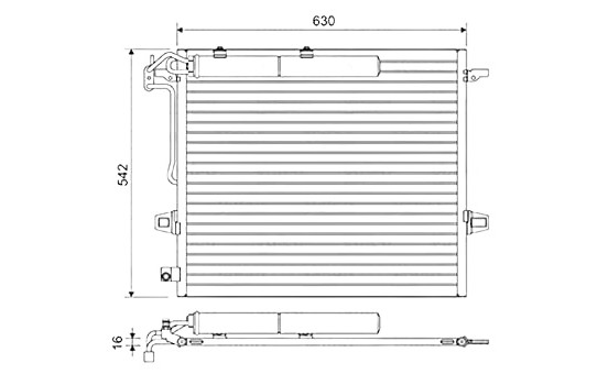 Condenser, air conditioning 814025 Valeo