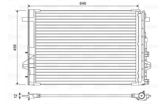 Condenser, air conditioning 814035 Valeo