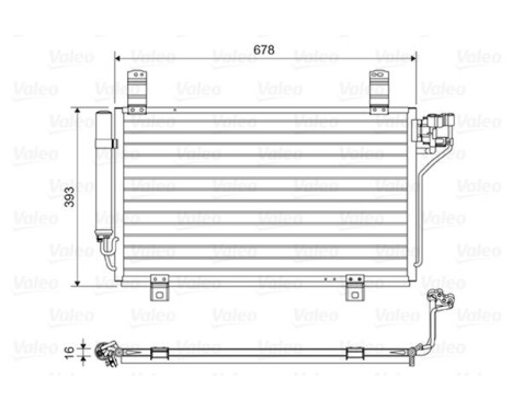 Condenser, air conditioning 814048 Valeo