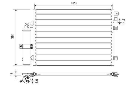 Condenser, air conditioning 814051 Valeo, Image 2