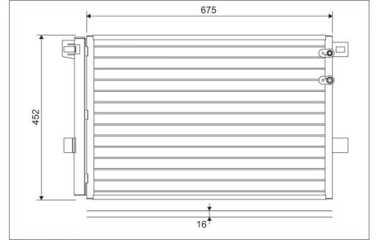 Condenser, air conditioning 814054 Valeo