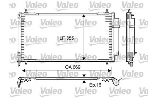 Condenser, air conditioning 814065 Valeo