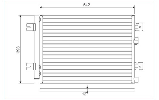 Condenser, air conditioning 814077 Valeo