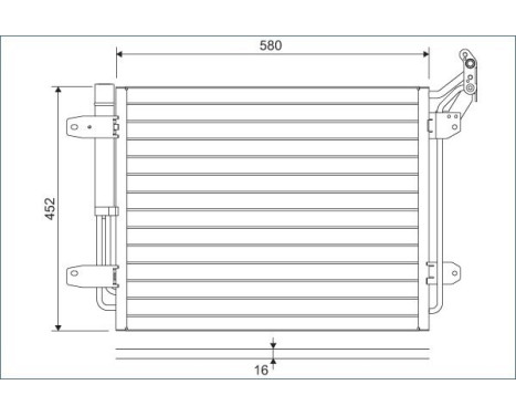 Condenser, air conditioning 814091 Valeo, Image 3