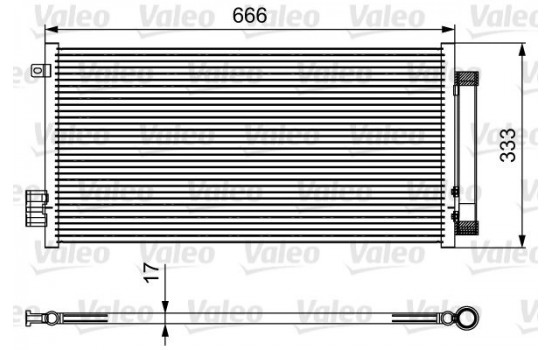 Condenser, air conditioning 814111 Valeo
