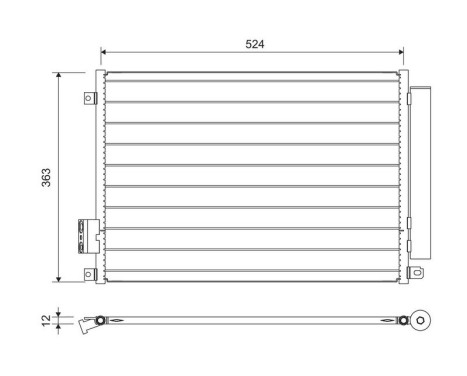 Condenser, air conditioning 814155 Valeo