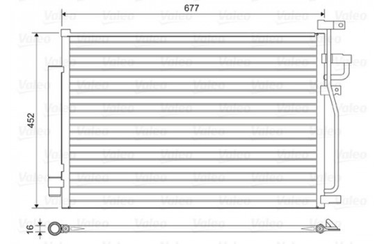 Condenser, air conditioning 814166 Valeo