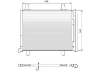 Condenser, air conditioning 814168 Valeo