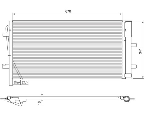 Condenser, air conditioning 814169 Valeo
