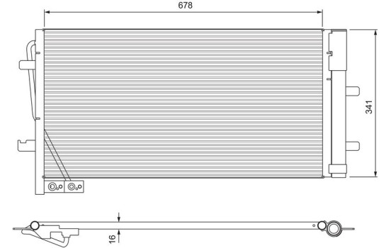 Condenser, air conditioning 814169 Valeo