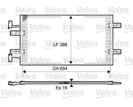Condenser, air conditioning 814171 Valeo, Image 2