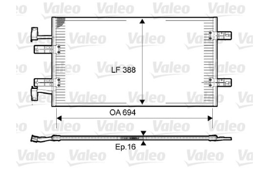 Condenser, air conditioning 814171 Valeo, Image 2