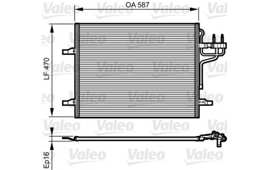 Condenser, air conditioning 814185 Valeo
