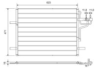 Condenser, air conditioning 814185 Valeo