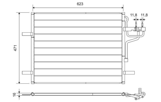 Condenser, air conditioning 814185 Valeo