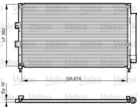 Condenser, air conditioning 814217 Valeo