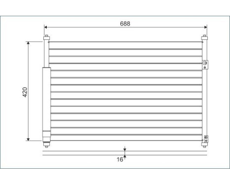 Condenser, air conditioning 814228 Valeo, Image 2