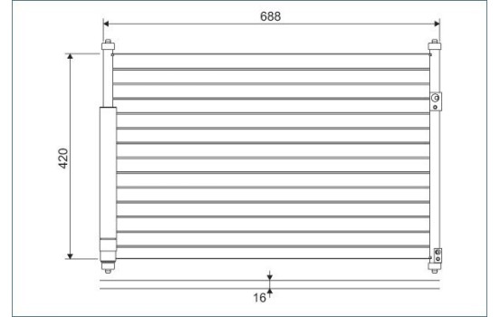 Condenser, air conditioning 814228 Valeo, Image 2