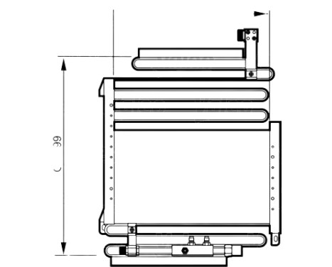 Condenser, air conditioning 814288 Valeo