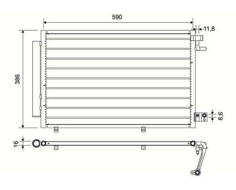 Condenser, air conditioning 814294 Valeo