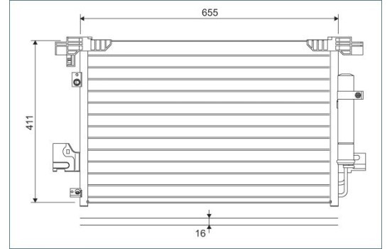 Condenser, air conditioning 814315 Valeo, Image 2