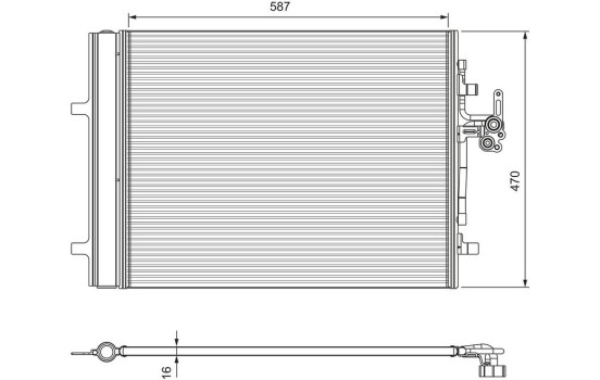 Condenser, air conditioning 814318 Valeo, Image 2