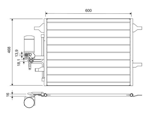 Condenser, air conditioning 814321 Valeo, Image 3