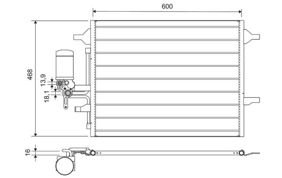 Condenser, air conditioning 814321 Valeo, Image 3