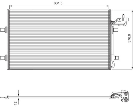 Condenser, air conditioning 814323 Valeo