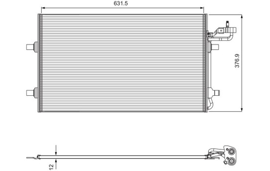 Condenser, air conditioning 814323 Valeo