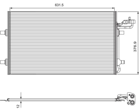 Condenser, air conditioning 814324 Valeo, Image 2