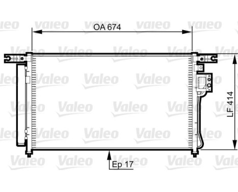 Condenser, air conditioning 814353 Valeo