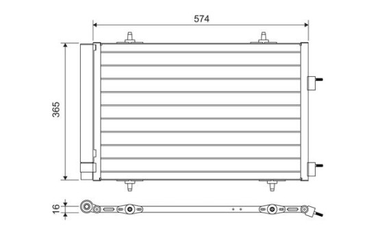 Condenser, air conditioning 814365 Valeo