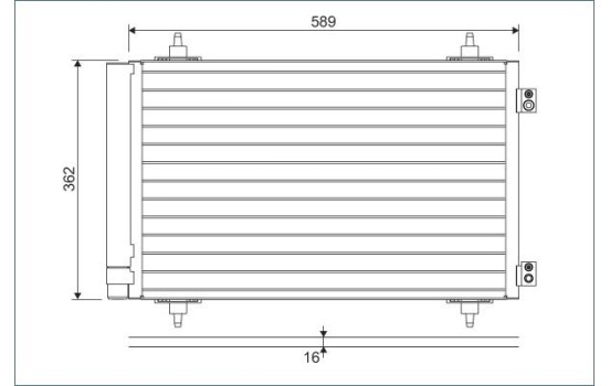 Condenser, air conditioning 814366 Valeo, Image 3