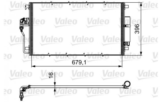 Condenser, air conditioning 814374 Valeo