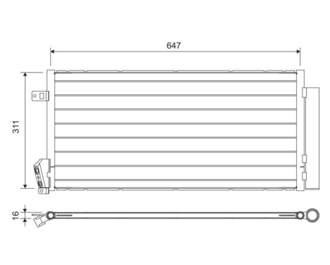 Condenser, air conditioning 814377 Valeo