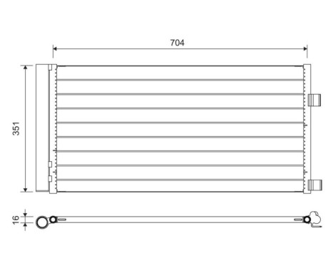 Condenser, air conditioning 814378 Valeo